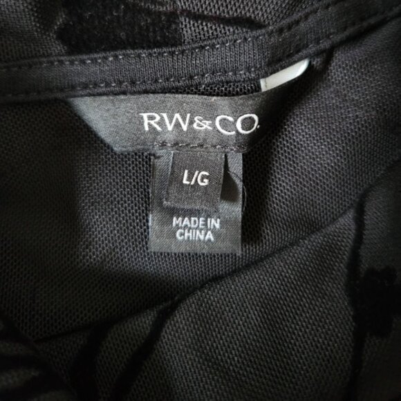 RW&CO. Sexy Sheer Mesh Floral Tope Size Large - Picture 4 of 4